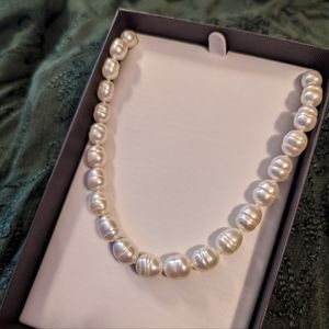 Honora Collection Real Cultured Pearl Necklace w/ Sterling Silver Lobster Clasp